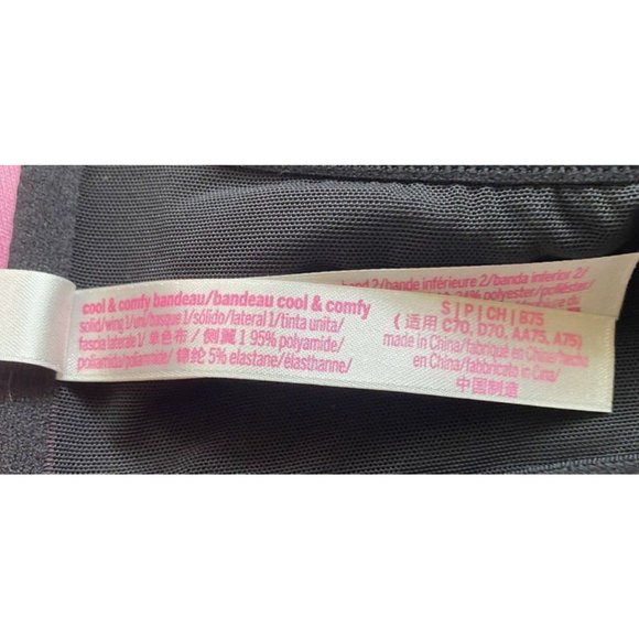 PINK Victorias Secret Comfy & Cool Bandeau Strapless Bra Push Up Small EUC 9191 - Picture 5 of 5
